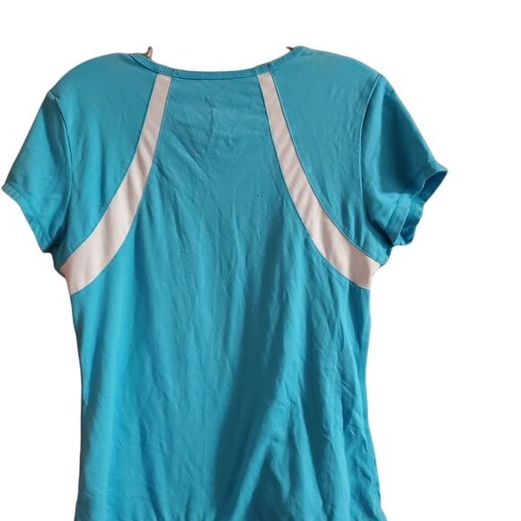 Womens Danskin shirt •blue/white•large - Picture 5 of 10